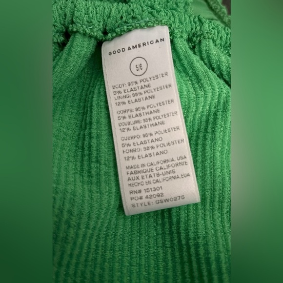 Good American Women Always Fits Tiny Ties Green Bikini Swim‎ Bottom Size 20W NEW - Picture 4 of 8